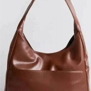 Elegant Brown Leather Shoulder Bag